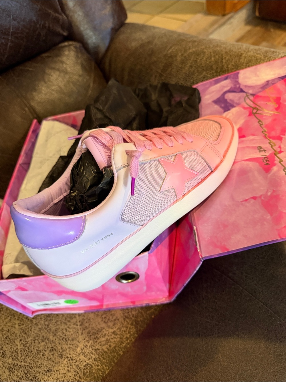Vintage Havana Pink and Purple Star Low-Top Sneakers